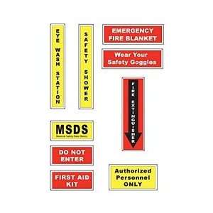  ScholAR Safety Signs, Set of 9 Industrial & Scientific