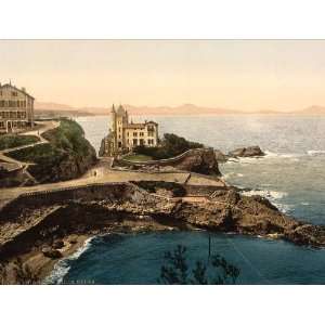 Vintage Travel Poster   Villa Belsa Biarritz Pyrenees France 24 X 18.5
