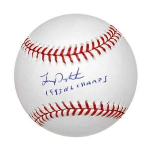 Lenny Dykstra Autographed Baseball with 93 NL Champs Inscription 
