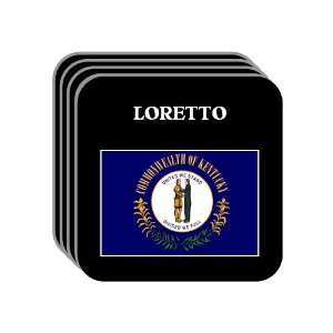 US State Flag   LORETTO, Kentucky (KY) Set of 4 Mini Mousepad Coasters