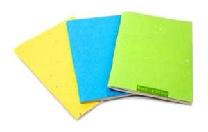 Keep It Green Italian Recycled Paper Multi Color Notebooks  Set Of 3 