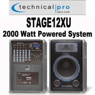   Pro STAGE12XU Powered and Passive Speaker Set 2000 Watts New  