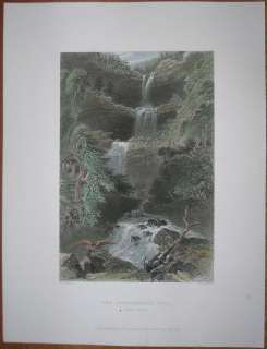 1840 Bartlett print KAATERSKILL FALLS, CATSKILL MOUNTAINS, NEW YORK 