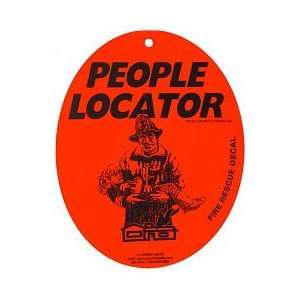  People Locator Fire Rescue Decal with Suction Cup
