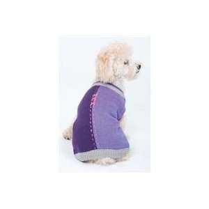  HALF AND HALF SWEATER, Color LILAC; Size LARGE (Catalog 