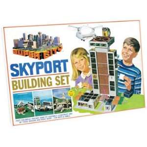  Super City Skyport Deluxe Building Set with Helicopter 