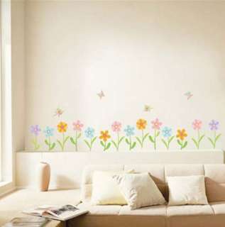 Flower Butterfly Adhesive Wall STICKER Removable Decal  