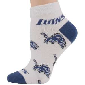  Detroit Lions Ladies White All Over Team Logo Ankle Socks 