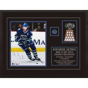   Autographed/Hand Signed 8x102009 10 Art Ross Canucks W/ Replica Trophy
