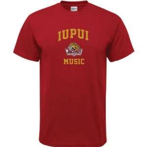  IUPUI Jaguars Cardinal Red Music Arch T Shirt Sports 