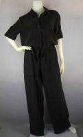 NWT $149 ELLEN TRACY Sandwashed 1 Piece Long Jumpsuit Sz M L Short 