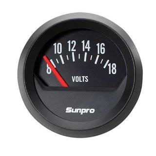 Sunpro CP8215 StyleLine Voltmeter   Black Dial