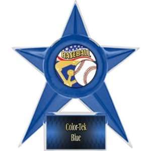 Baseball Stellar Ice 7 Trophy BLUE TROPHY/BLUE TEK PLATE   AMERICANA 