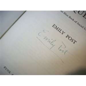 Post, Emily Etiquette The Blue Book Of Social Usage 1959 Signed 