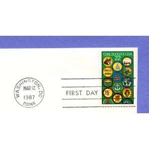 Girl Scouts Of America FDC 1987 Washington DC First doy of Issue Scott 