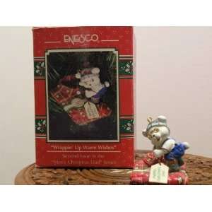  Hallmark Enesco Wrappin up Warm Wishes Dated 1992