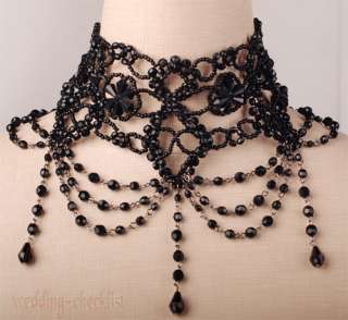 Picture of Punk Black Victorian Necklace For Corset Vampire Gothic 