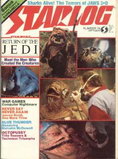 Starlog Magazine #74, 1983 ROTJ/Jaws 3 D/War Games VFNM  
