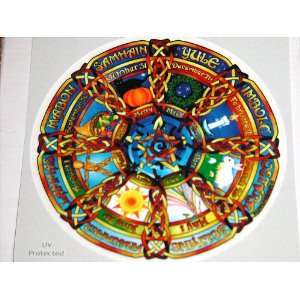  Sabbat Year Wheel of Time Ritual Decor Decal Sticker 