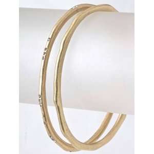  Gold Hammered Metal Bangle Jewelry