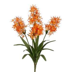  Faux 25 Spider Lily Bush X4 Two Tone Orange (Pack of 12 