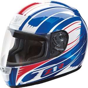  Z1R Phantom Avenger Full Face Motorcycle Helmet Blue/Red 