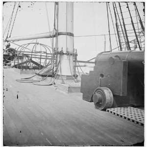   Harbor, S.C. 24 pdr. howitzer on deck of U.S.S. Pawnee