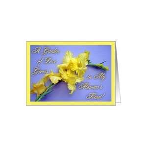 Grandparents Day For Mamaw, Yellow Glads Card