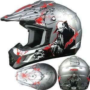  AFX FX 17 Zombie Full Face Helmet X Small  Silver 