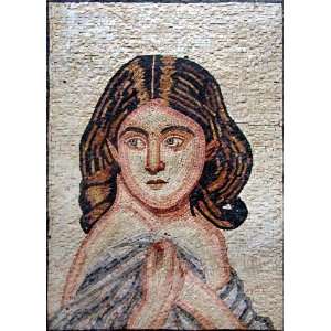  26x34 Beautiful Woman Marble Mosaic Art Tile Mural 