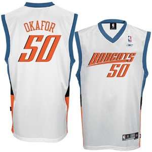  NBA Reebok Charlotte Bobcats #50 Emeka Okafor White 
