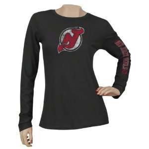  New Jersey Devils Womens Ginormous Logo Long Sleeve T 