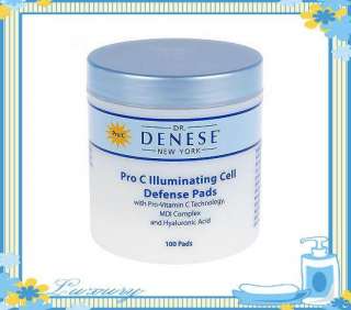 Dr. Denese Pro C Illuminating Cell Defense Pads 100 ct Sealed Jar 