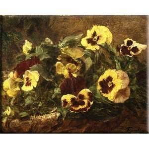  Pansies 30x24 Streched Canvas Art by Fantin Latour, Ignace 