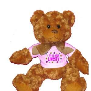  Its All About Lindsey Plush Teddy Bear with WHITE T Shirt 
