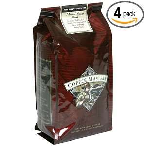 Masters Gourmet Coffee, Masters Vintage Blend, Ground, 12 Ounce Bags 