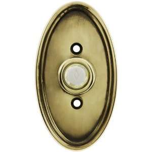  Solid Brass Oval Style Buzzer Button in Antique Brass 