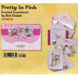 Pretty in Pink by Bob Elsdale   Pig Greeting Card Assortment by Leanin 