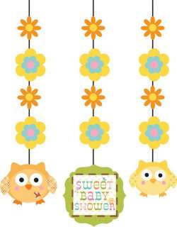 Happi Tree Baby Shower Party Hanging Cut Out Decorations x 3 £4.50
