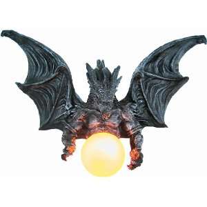  Winged Dragon Wall Mounted Globe Lamp Macabre