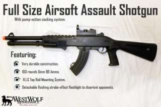 Full Scale Military Airsoft Assault Rifle/Shotgun/Gun + Flashlight 