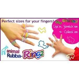  Glow in the Dark Animal Shaped Mini Rings Rubber Silly Bands 