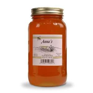 Clover Annas Natural Honey Pint Plus Jars   36 oz  