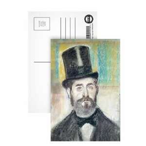  Man in an Opera Hat (pastel on paper) by Edgar Degas 