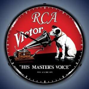  RCA Victor Logo Large Lighted Wall Clock 