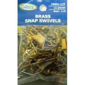   Choice Size 1/0 Brass Snap Swivels   12 pack