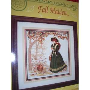  Fall Maiden Counted Cross Stitch Chart 
