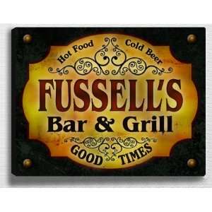  Fussells Bar & Grill 14 x 11 Collectible Stretched 