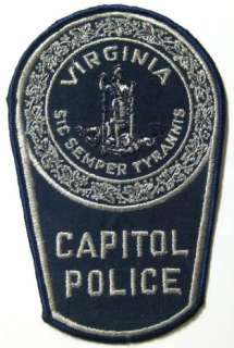 VIRGINIA CAPITOL POLICE Shoulder PATCH Semper Tyrannis  