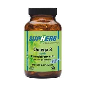  SupHerb Omega 3 Fish Oil 1000 mg. Essential Fatty Acid 